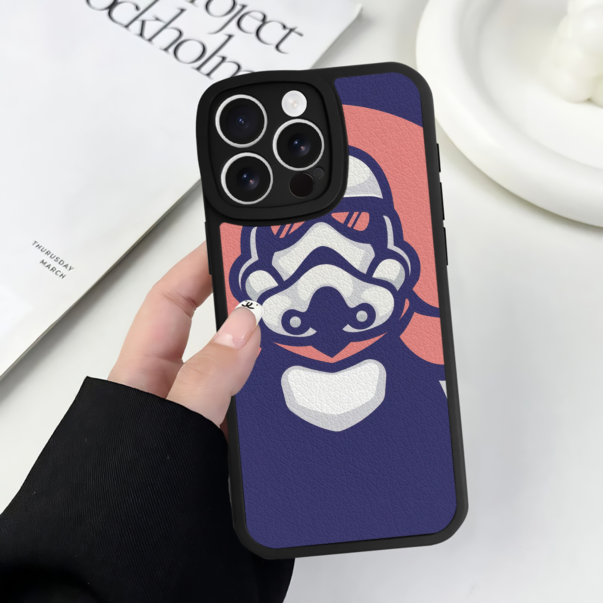 （画像用） スター・ウォーズ Star Wars 【iPhone 16シリーズ対応】シリコンスマホケース（レザー調） 材質：シリコン